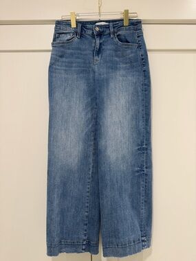 Flying Monkey Wide Leg Jeans Size 29 High Rise Cropped Denim